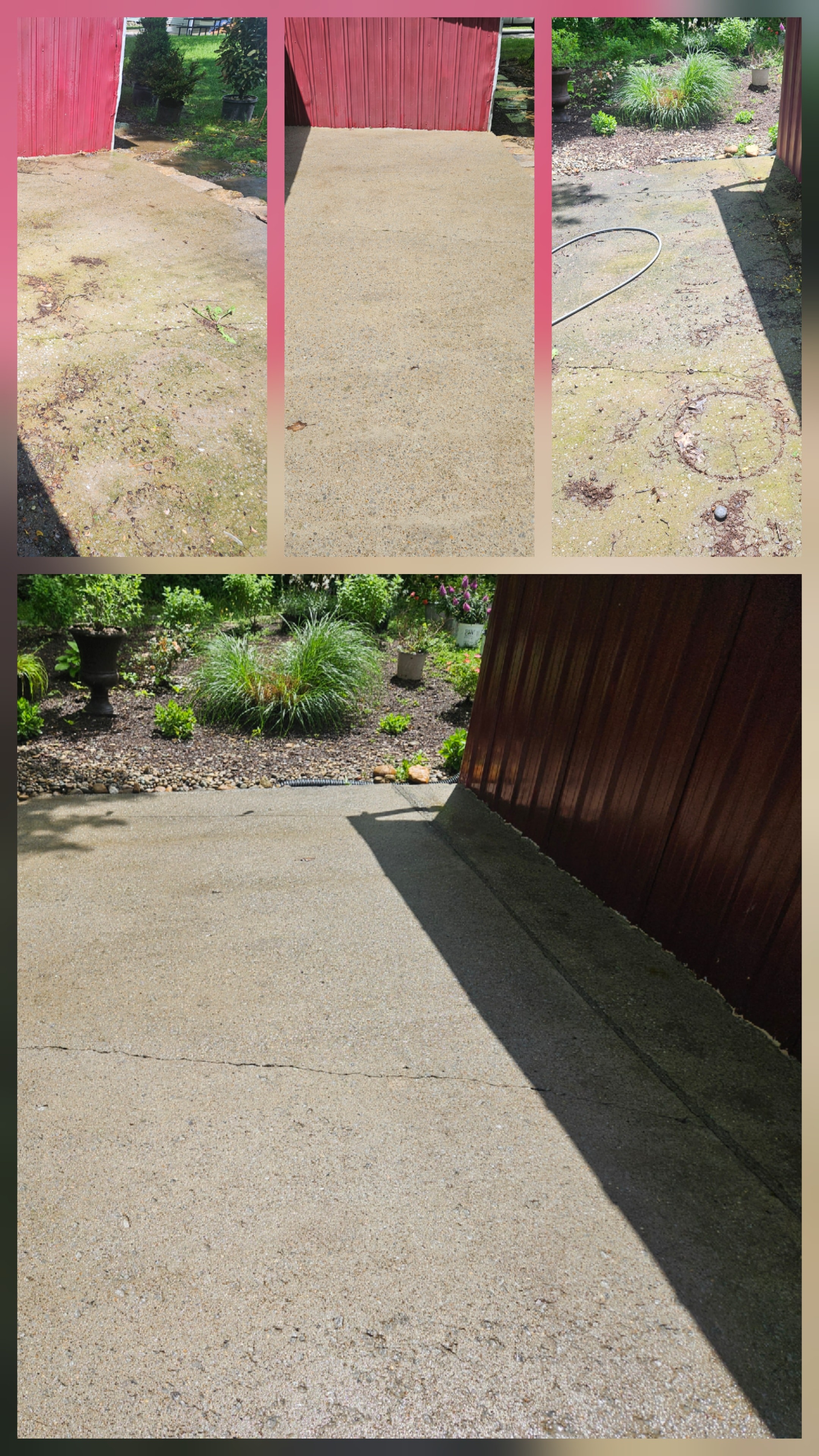 Before and after: White Brick Steps & Concrete